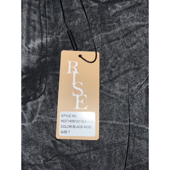 Rise Supply Co Women's Size 7 Acid Wash Cargo Wide Leg Y2K Jeans - Picture 4 of 4